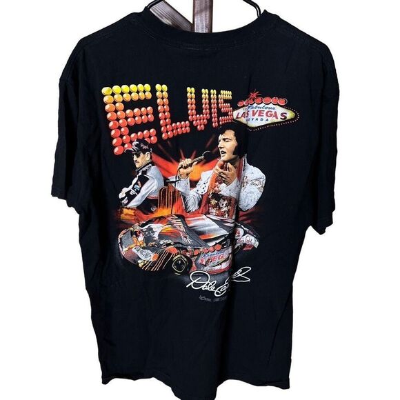 VTG NASCAR Dale Earnhardt Elvis Presley Las Vegas T Shirt Large - Picture 4 of 6